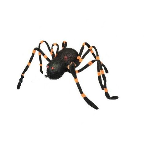 Aranha Decorativa C/ Led Pernas Laranja Halloween