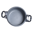 Ver imagem 5 de Panela Alta Pressão Indução Antiaderente Revestimento Mármore Cerâmico 6 Litros Cinza