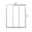 Ver imagem 4 de Porta de Correr 3 Folhas 200x215cm Vidro Temperado 6cm Fábrica do Alumínio
