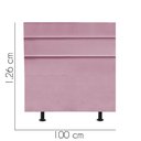 Ver imagem 3 de Cabeceira Estofada Cama Box Solteiro 100cm Argentina Suede Rosa Bebe- Mabe Magazine