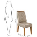 Ver imagem 4 de Conjunto Sala de Jantar Mesa Tampo Vidro 4 Cadeiras Dj Móveis Freijó Kiara Kraft Lidia