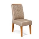 Ver imagem 3 de Conjunto Sala de Jantar Mesa Tampo Vidro 4 Cadeiras Dj Móveis Freijó Kiara Kraft Lidia