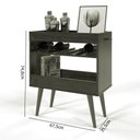 Ver imagem 5 de Aparador Café Drink Off White/caramelo Pés em Madeira Pinus Ofertamo