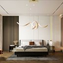 Ver imagem 2 de Pendente Lace Led 36w 3000k Bivolt (a) 25cm X (l) 100cm X (p) 25cm Alumínio Dourado