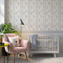 Ver imagem 2 de Kit 10 Metros - Papel de Parede Adesivo Floral Vertical Decoração para Quartos