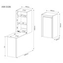 Ver imagem 7 de Armário Bancada Retrátil Am3106 Branco Tecno Mobili Branco