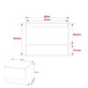 Ver mais imagens de Gabinete Banheiro 1 Porta 60cm Suspenso Multimóveis CR10086 Amêndoa/Branco