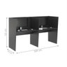 Escrivaninha Office 2 Lugares Letonia Preto Onix - 2