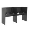 Escrivaninha Office 2 Lugares Letonia Preto Onix - 1