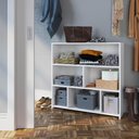 Ver imagem 6 de Módulo Organizador Multiuso Funcionale Estante Baixa Branca 93x26x90cm Mdp