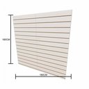 Ver imagem 1 de Painel canaletado branco mdf mdf canaletado painel mdf loja kit Painel canaletado placas Painel