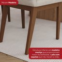 Ver imagem 6 de Conjunto Mesa Olívia 200cm com Vidro 8 Cadeiras Elena Off White/Nature/Caramelo/Creme