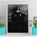 Ver imagem 1 de Quadro Umbanda Maria Mulambo 33x24cm - com vidro:Madeira preta
