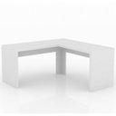 Ver imagem 6 de Conjunto 4 Peças com 1 Escrivaninha em L, 2 Estantes e 1 Balcão Espresso Móveis Branco