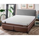 Ver imagem 1 de Conjunto Cama Box King Size Venice 193x203x60 Marrom/Branco c/Molas Ensacadas