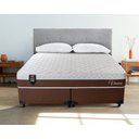 Ver imagem 3 de Conjunto Cama Box King Size Venice 193x203x60 Marrom/Branco c/Molas Ensacadas