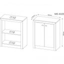 Ver imagem 4 de Kit 3 peças com Escrivaninha, Armário Multiuso Baixo e Estante Livreio com 2 Portas