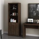 Ver mais imagens de Conjunto 3 Peças com Escrivaninha, Armário Multiuso Baixo e Estante Livreio com 2 Portas