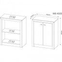 Ver imagem 4 de Conjunto 3 Peças com Escrivaninha, Armário Multiuso Baixo e Estante Livreio com 2 Portas