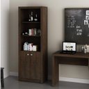 Ver mais imagens de Kit 3 peças com Escrivaninha, Armário Multiuso Baixo e Estante Livreio com 2 Portas