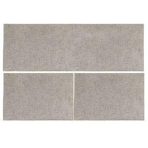Jogo de Tapete Sisal Sintético Natural 3pçs - Antiderrapante Fastlar