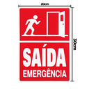 Ver imagem 2 de Combo 6 Placas de Sinalização Saída de Emergência 20x30 Acesso - X-720 F9e