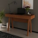 Ver mais imagens de Conjunto 3 Peças com Escrivaninha, Armário Multiuso Baixo e Estante Livreio com 2 Portas Marrom