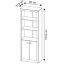 Ver imagem 2 de Conjunto 3 Peças com Escrivaninha, Armário Multiuso Baixo e Estante Livreio com 2 Portas