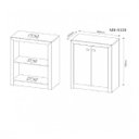 Ver imagem 3 de Conjunto 3 Peças com Escrivaninha, Armário Multiuso Baixo e Estante Livreio com 2 Portas