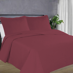 Colcha King Flor Lisa:vinho - 2