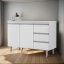 Ver imagem 4 de Andréia Balcão Gabinete para Pia 100 Cm Branco sem Tampo