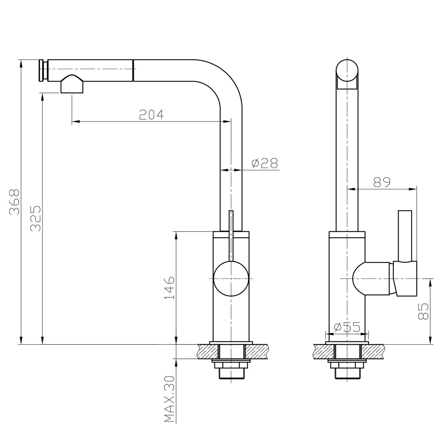 Misturador G Monocomando Extensível GOURMET09 - 5