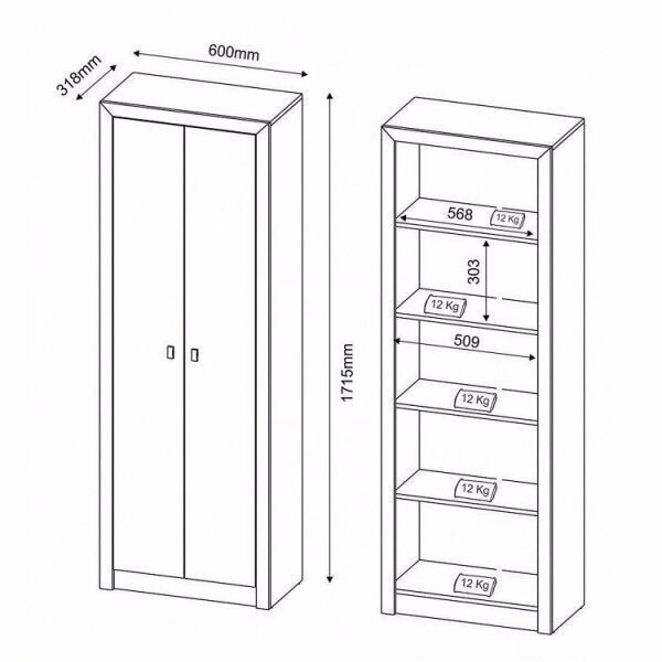 Kit 2 Armários para Escritório 2 Portas Me4105  - 2