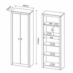 Kit 2 Armários para Escritório 2 Portas Me4105  - 2