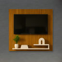 Ver imagem 2 de Rack Estante para Tv Moderno Ripado 3d Decorativo C/ Prateleira Off White Bege Quarto Sala de Estar