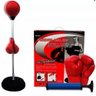 KIT SACO DE PANCADAS BOXE LUTA PUNCHING BALL ALTURA AJUSTAVEL - 1