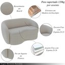 Ver imagem 4 de Conjunto 1 Sofá Living 180cm e 1 Poltrona Decorativa Sala de Estar Íbis Encosto Fixo Bouclê Cinza G3