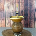 Ver imagem 2 de Bomba de Chimarrão Inox 23cm Bojo Rosca Mil Furos Pedra Azul