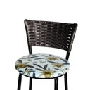 Ver imagem 3 de Banqueta Alta Preta Hawai Marrom para Cozinha com Assento Estampado:floral Orquídea