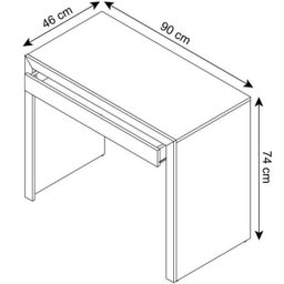 Kit 2 Peças com Escrivaninha Me4107 90cm e Estante 4 Prateleiras Me4104 - 2