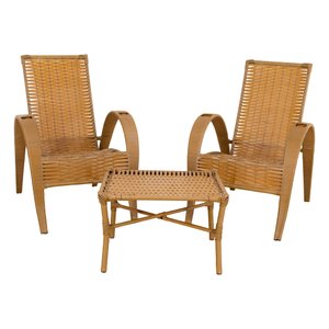 Conjunto de Mesa de Centro e 2 Cadeiras Vitória para Área Externa