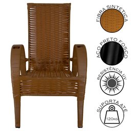 Conjunto de Mesa de Centro e 2 Cadeiras Vitória para Área Externa - 2