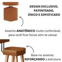 Ver imagem 5 de 2 Banquetas com Encosto para Bancada de Cozinha Estofada Resistente