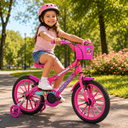 Ver imagem 5 de Bicicleta Infantil Aro 16 Rosa Chiclete Menina Free Action