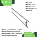 Ver imagem 3 de Puxador Aço Inox Escovado para Porta de Vidro 90cm M.s