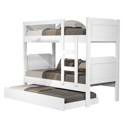 Beliche Bibox Treliche Cama Auxiliar 100% Mdf Top Star Forte: Branco - 1