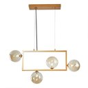 Ver imagem 2 de Luminaria Pendente Modular Jabuticaba G9 Dourado C\ Ambar