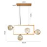 Luminaria Pendente Modular Jabuticaba G9 Dourado C\ Ambar - 3