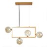 Luminaria Pendente Modular Jabuticaba G9 Dourado C\ Ambar - 2