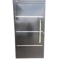 Ver imagem 3 de Porta de Alumínio Lambri Duplo 210x60 C/ Puxador Completa